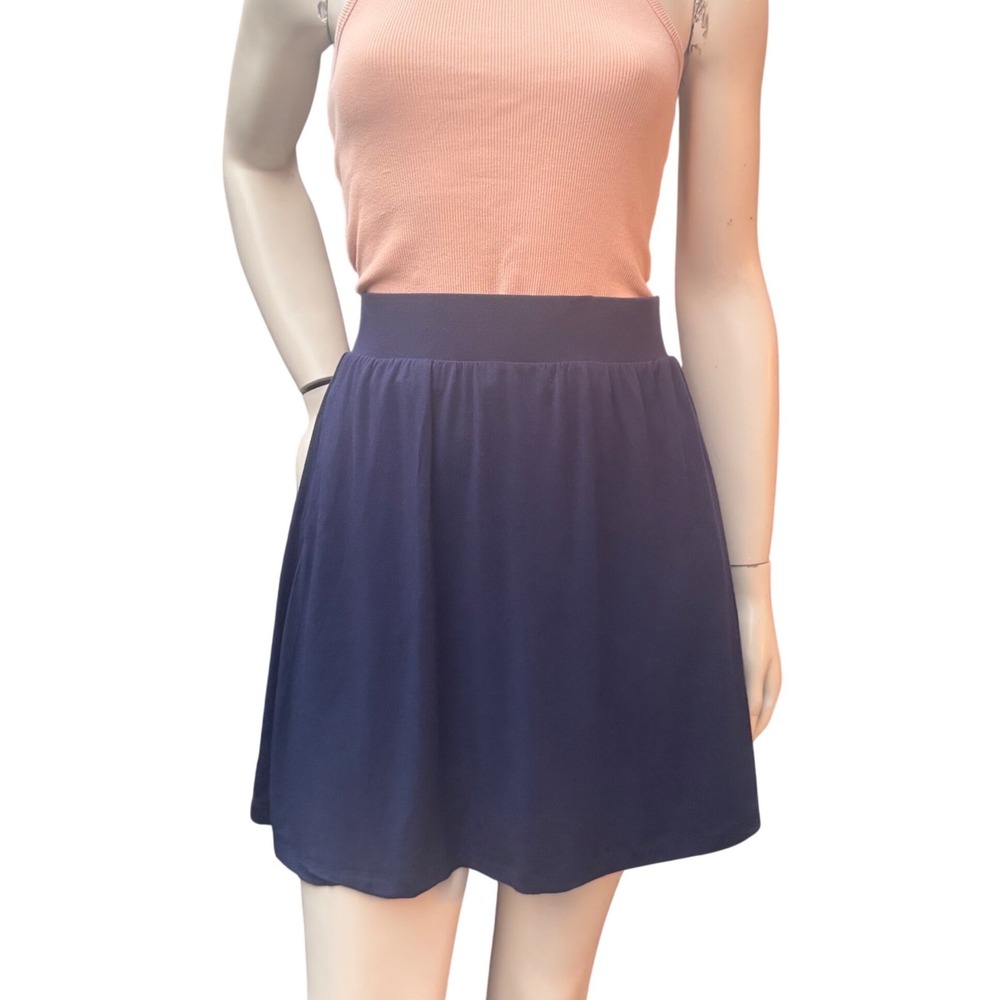 Tart Mini Skirt Pockets Navy Blue Modal Spandex Minimal Clean Girl Balletcore